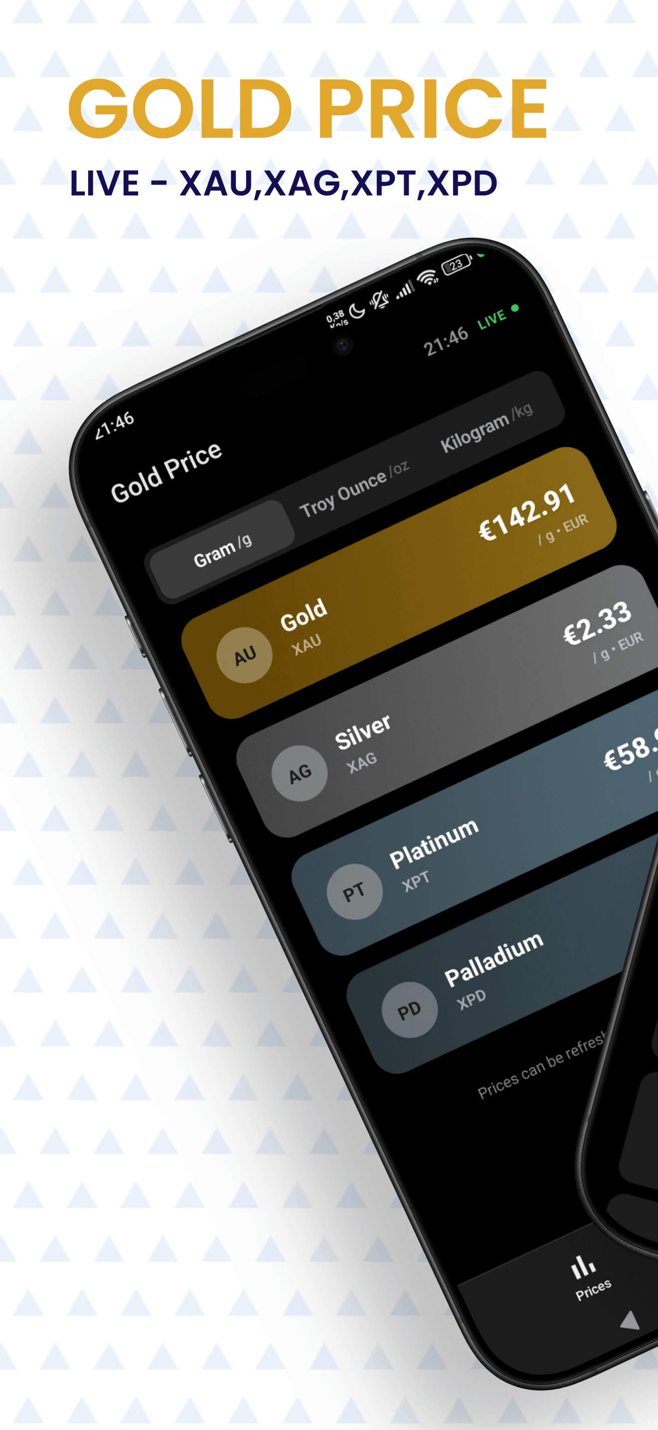 Gold Price Live – Prix de l'Or screenshot 1